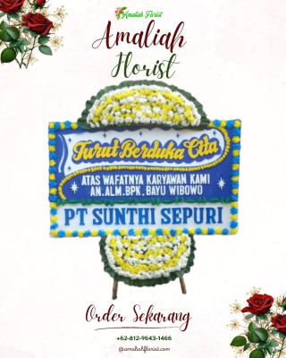 Papan Bunga Duka di Daon