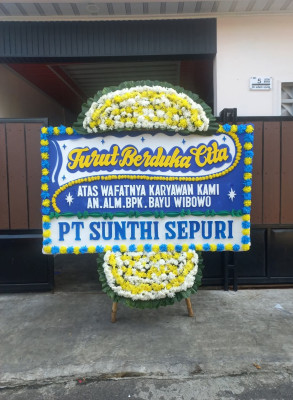 Papan Bunga Duka di Daon